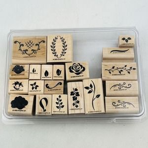 Stampin' Up Hand-Painted Petites 20 Stamp Set Flower Two Step‎ Stampin 1999